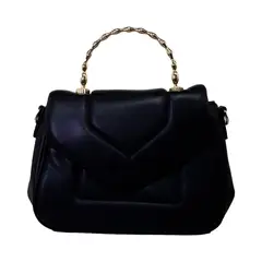 MAILEA - Cartera ecocuero acolchada para mujer negro