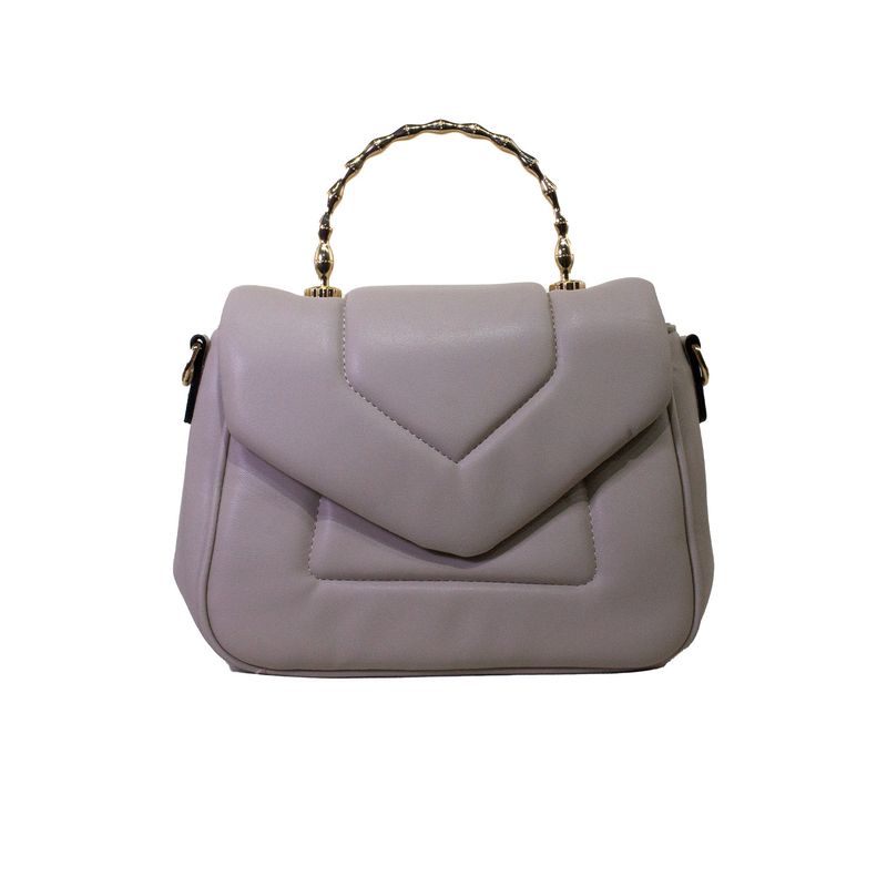 MAILEA - Cartera ecocuero acolchada para mujer arena