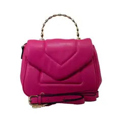 MAILEA - Cartera ecocuero acolchada para mujer coral