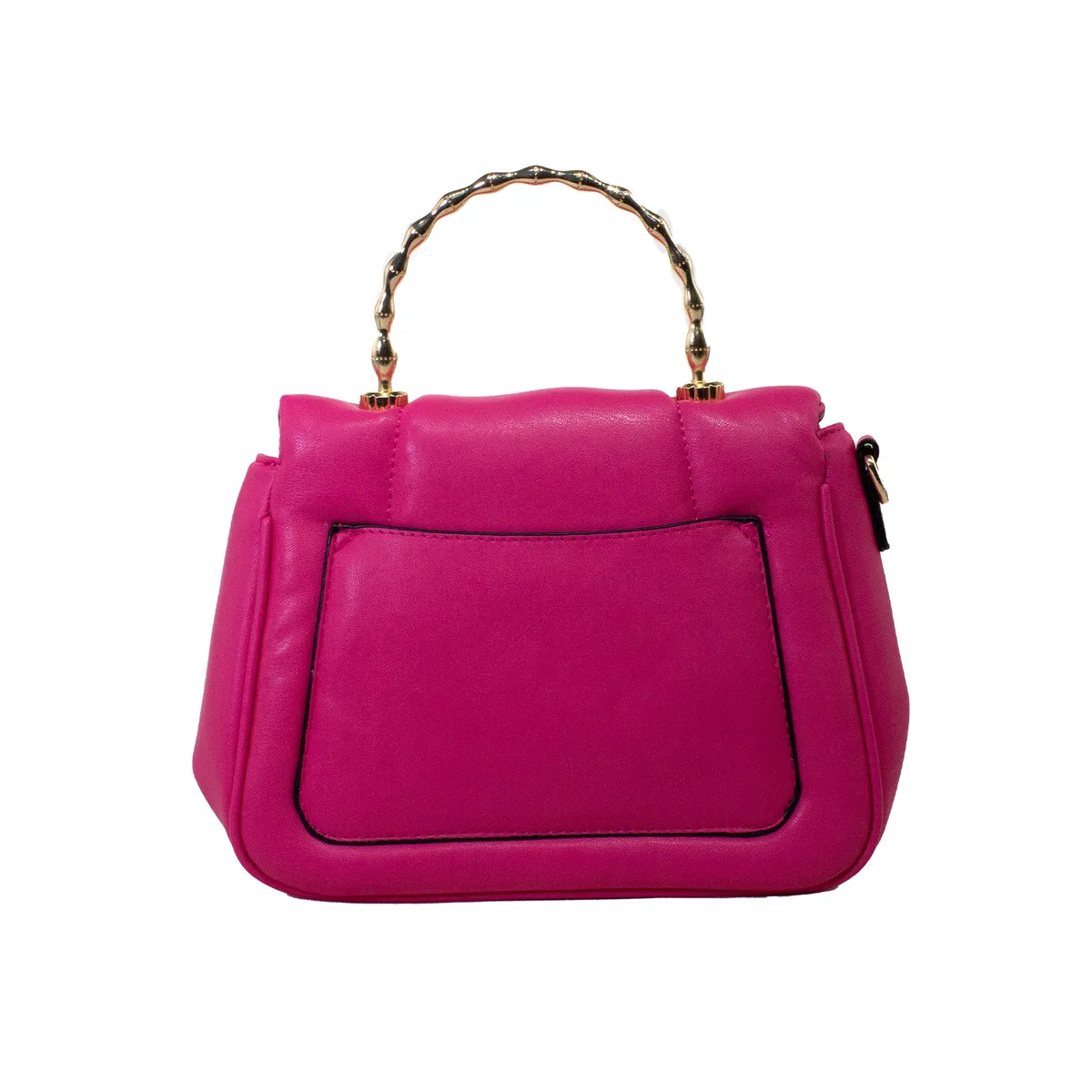 MAILEA - Cartera ecocuero acolchada para mujer coral