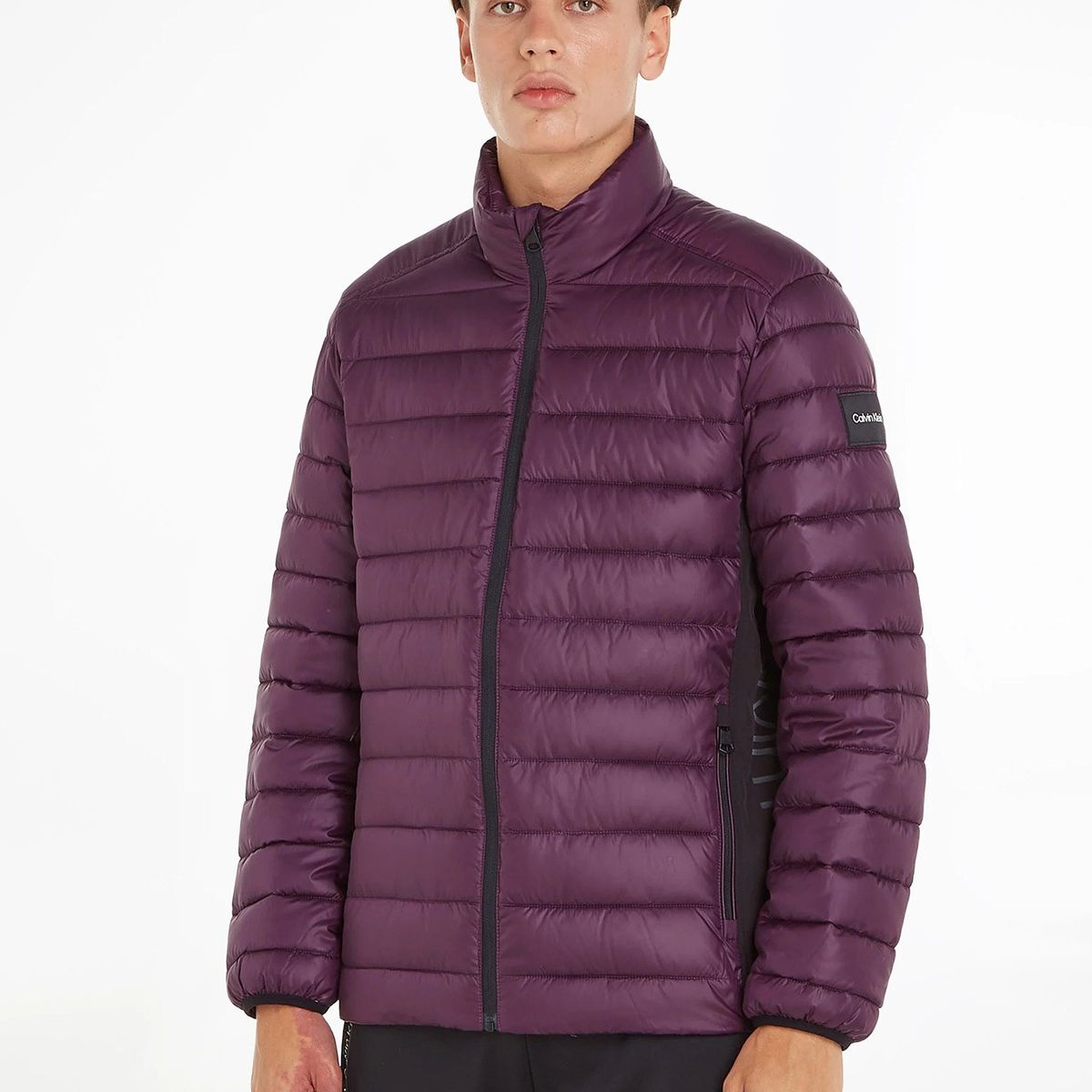 CALVIN KLEIN - Parka Recycled Side Logo Púrpura Calvin Klein