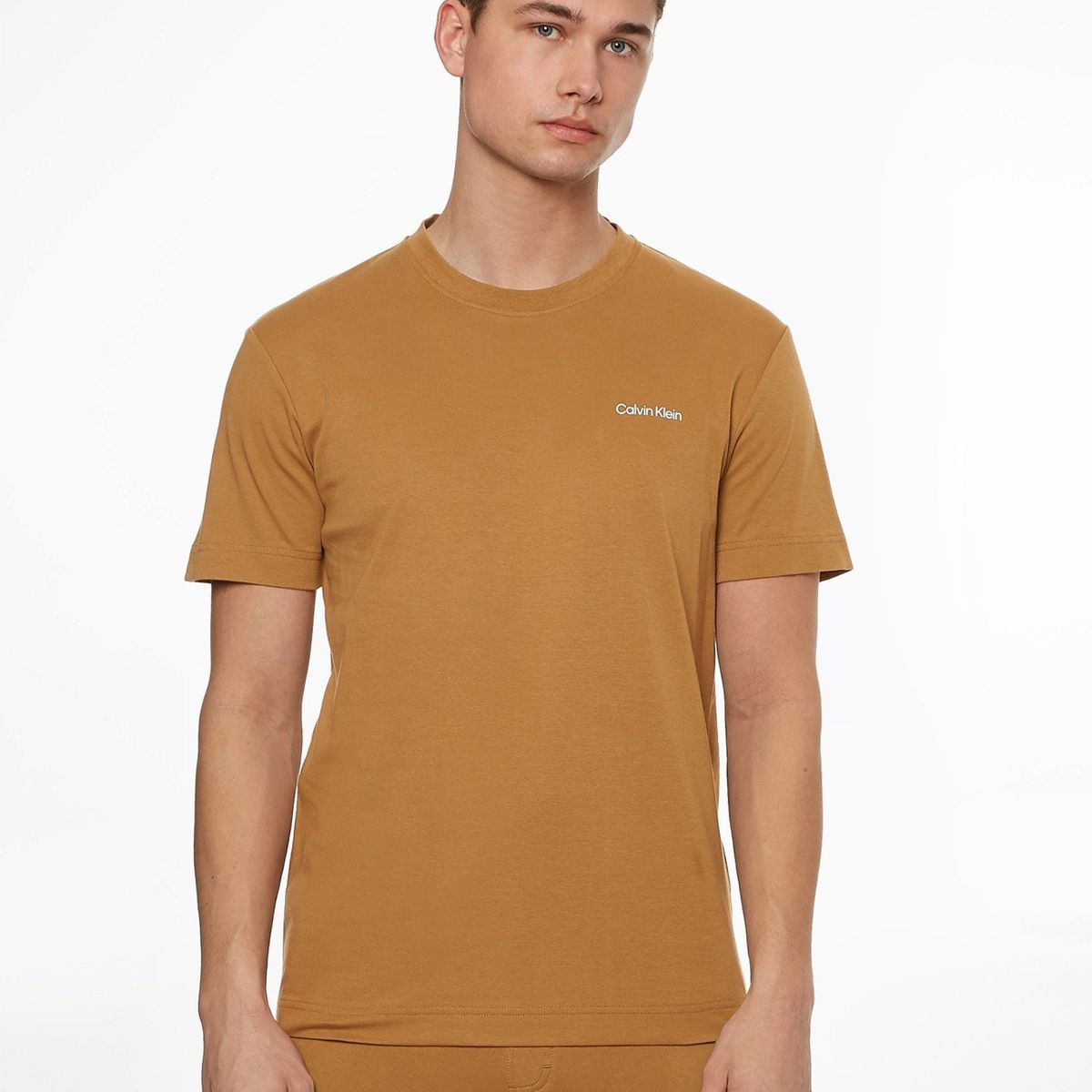 CALVIN KLEIN - Polera Micro Logo Café Calvin Klein