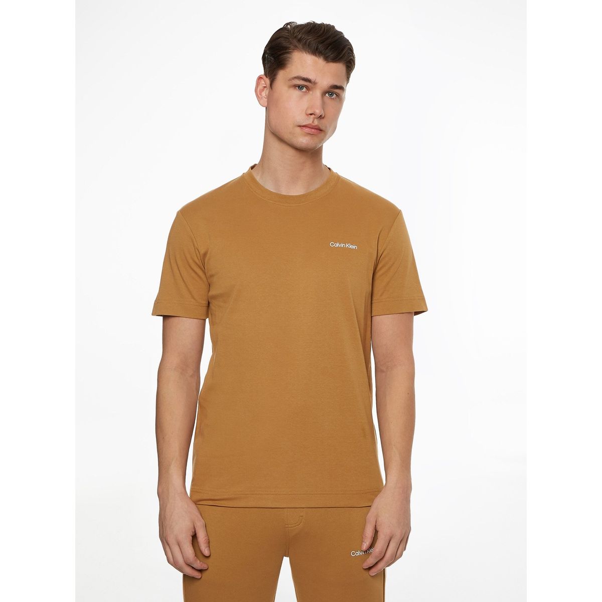 CALVIN KLEIN - Polera Micro Logo Café Calvin Klein