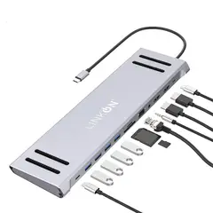 LINKON - Hub Usb C 12 en 1 para Mac Windows Docking Station
