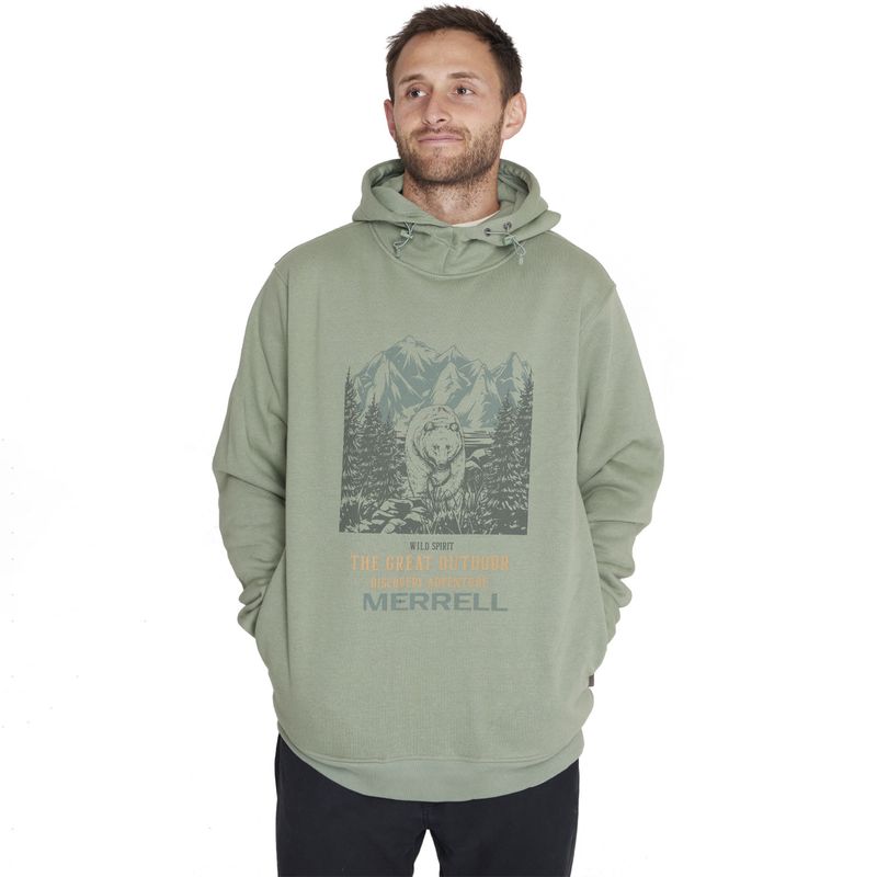 MERRELL - Polerón Sweatshirt With Hood Verde Hombre MERRELL
