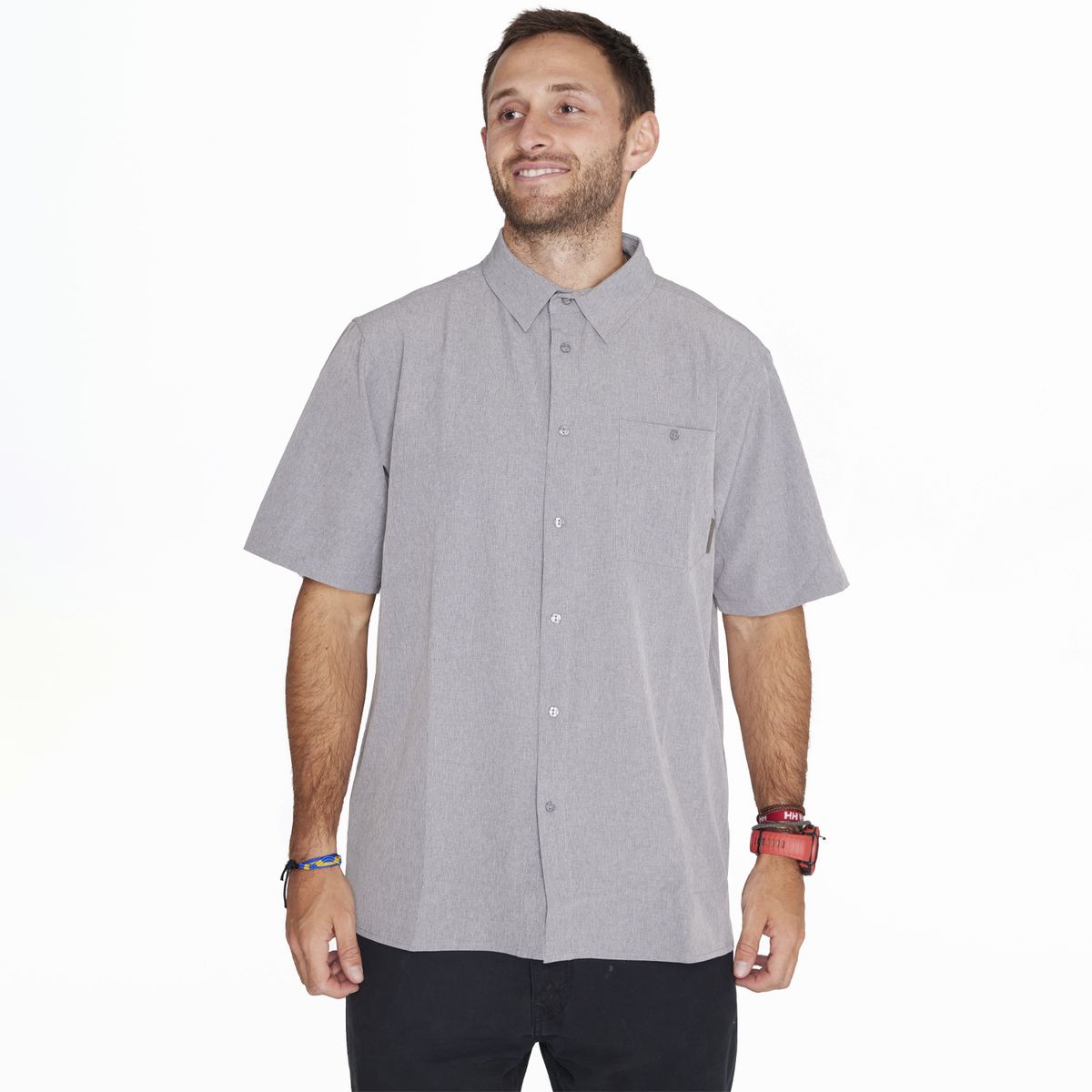 MERRELL - Camisa M/C Sport Shirt Short Sl Gris Hombre MERRELL