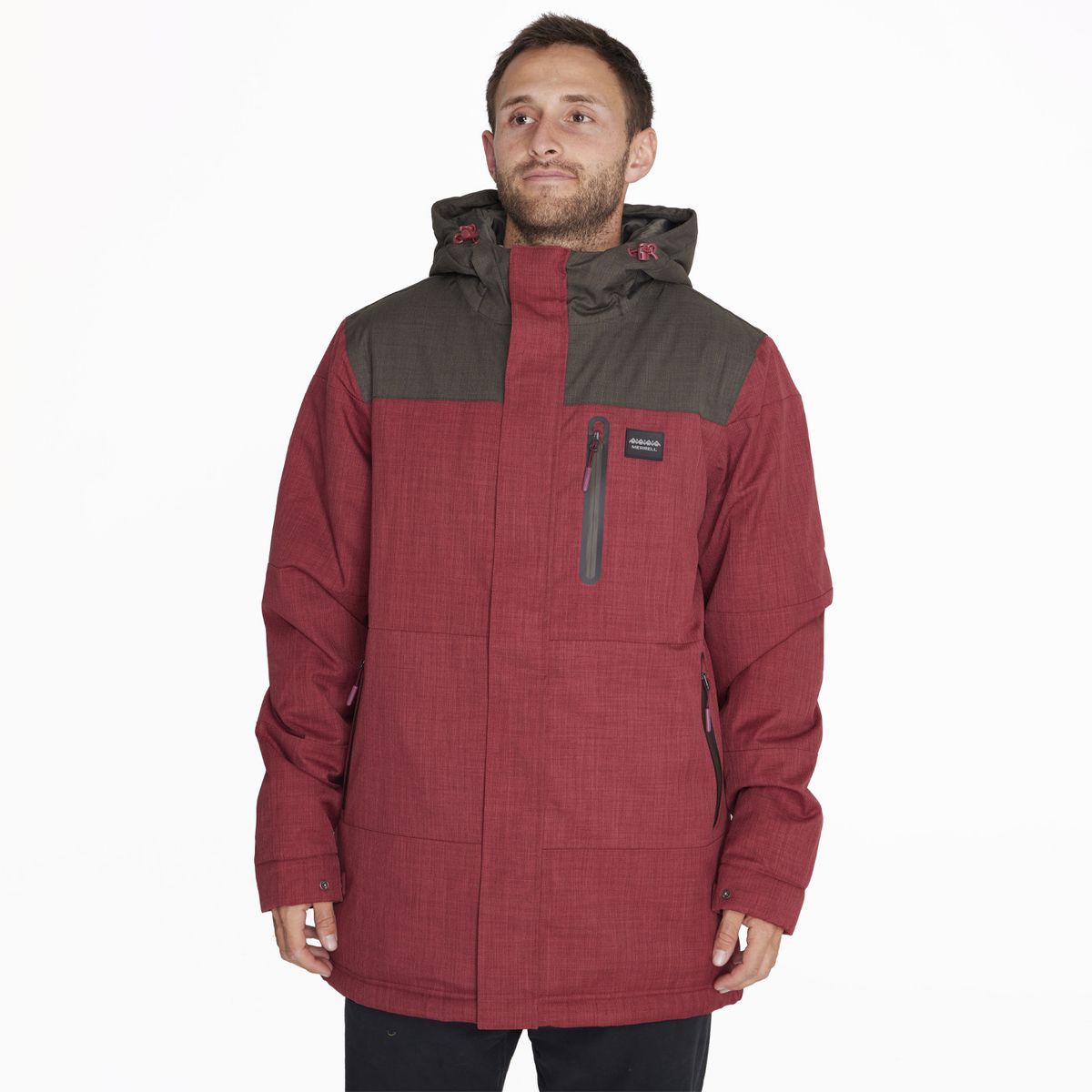 MERRELL - Parka Impermeable Parka Full Zipper Rojo Hombre MERRELL