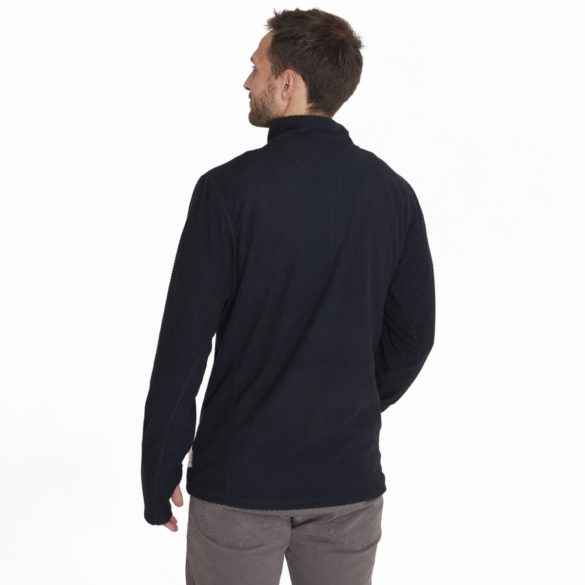 MERRELL - Polerón Embossed Half Zipper Negro Hombre MERRELL