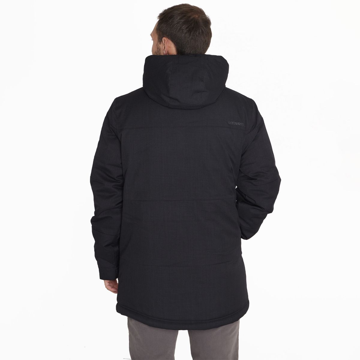 MERRELL - Parka Impermeable Parka Full Zip Negro Hombre MERRELL