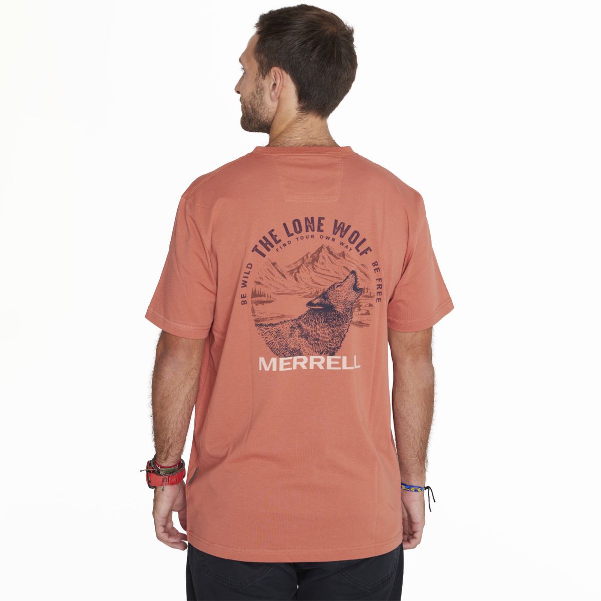 MERRELL - Polera M/C T-Shirt Short Sleeve Naranjo Hombre MERRELL