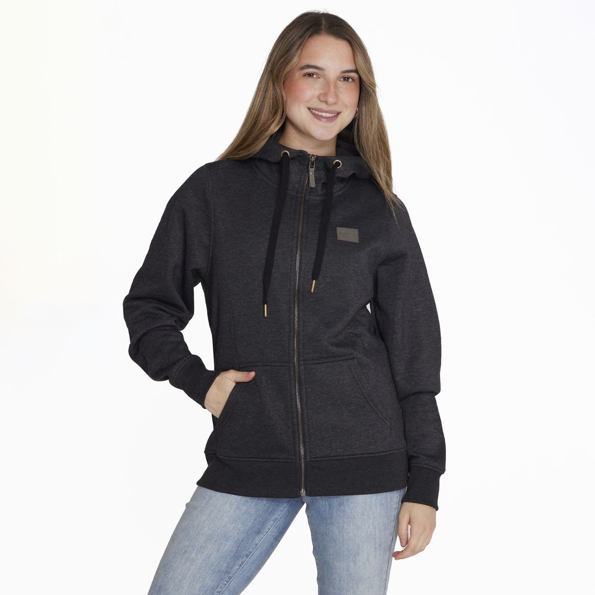 MERRELL - Polerón Zipper Sweater Gris Oscuro Mujer MERRELL