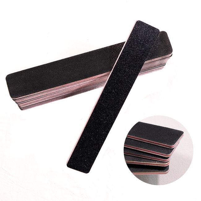 DDETALLES - Pack Caja 24 limas negras rectangulares 100/180