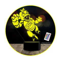 GENERICO - Lámpara 3D Chica Five Nights at Freddy's control remoto
