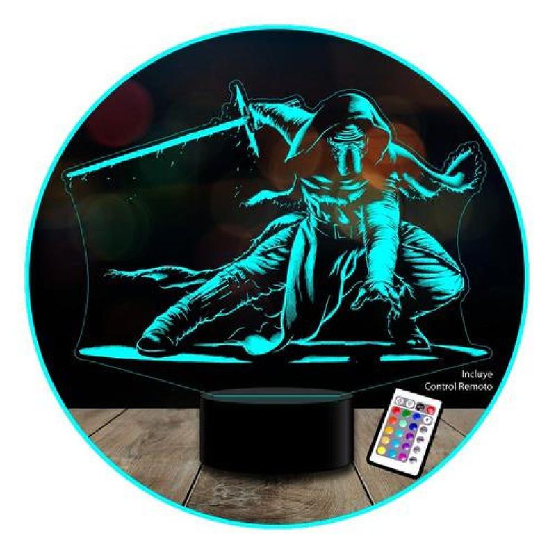 GENERICO - Lampara 3d Kylo Ren Star Wars Control Remoto