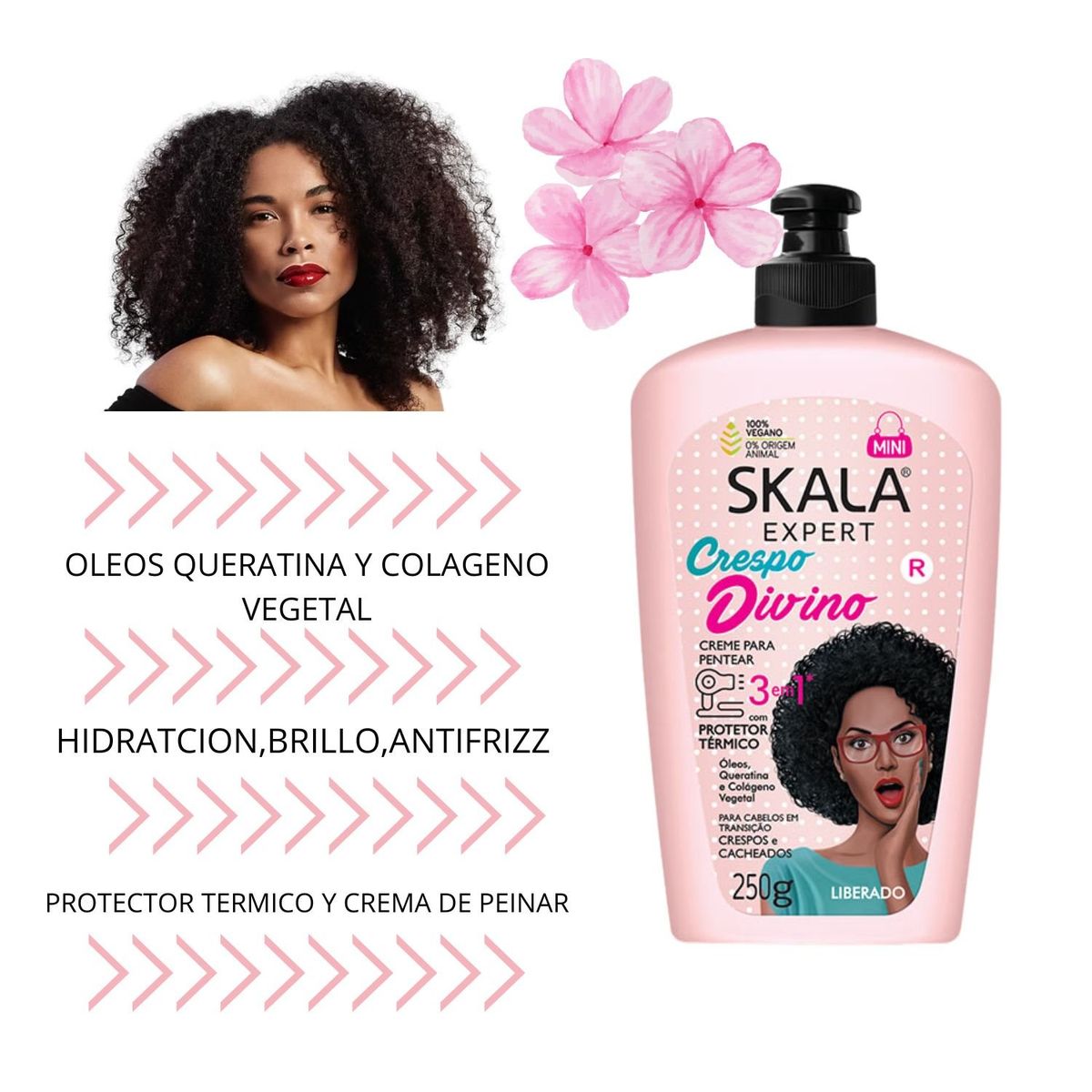 SKALA - Crema para Peinar Skala Crespo Divino 3 en 1 250g Definicion Rulos