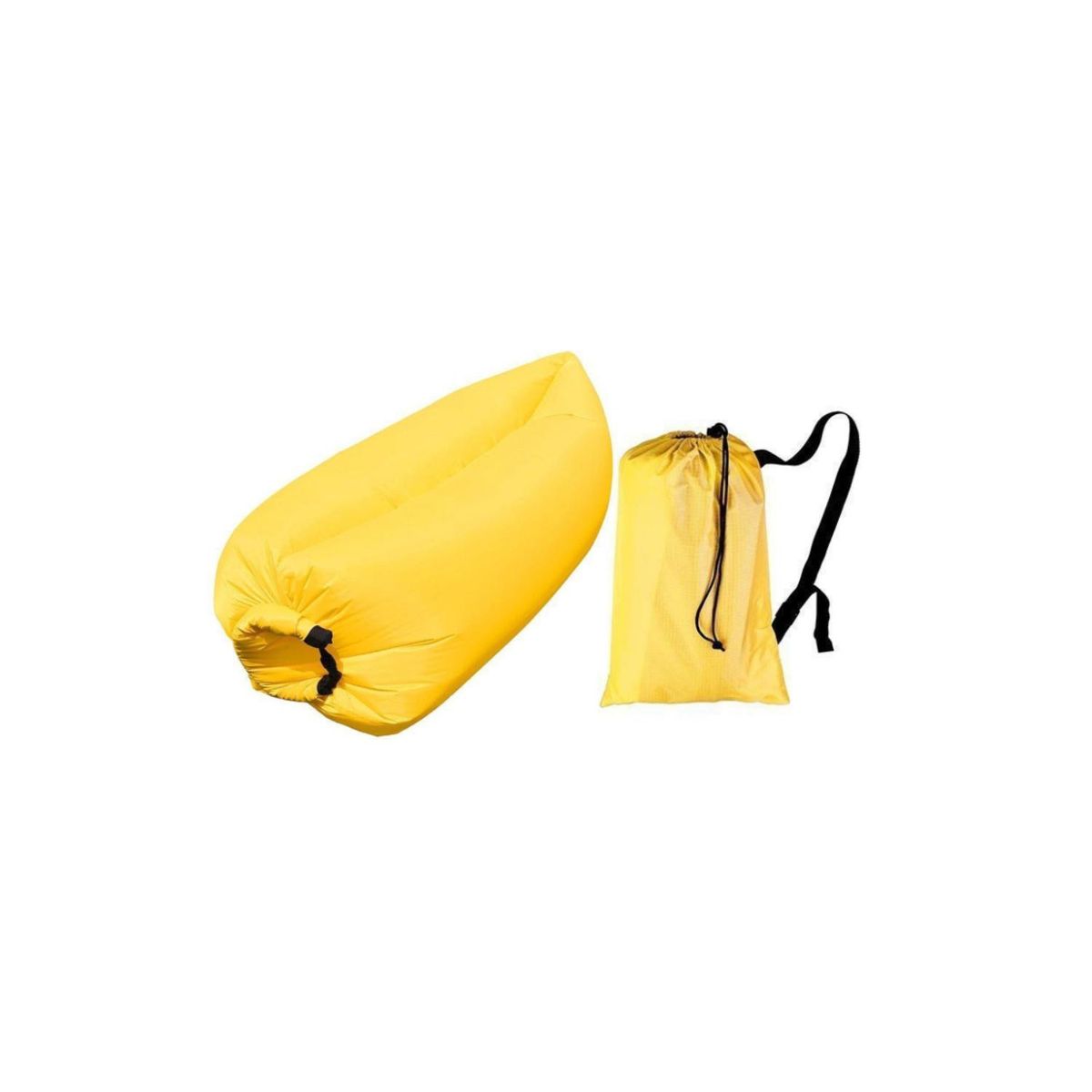 PUNTO STORE - Sofá Tumbona Sillón Inflable 200cmx90cm Color Amarillo - SC