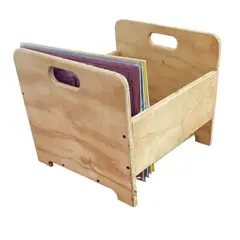 GENERICO - CAJA PORTA DISCOS VINILOS CAP. 70 DISCOS + DISCO DE REGALO