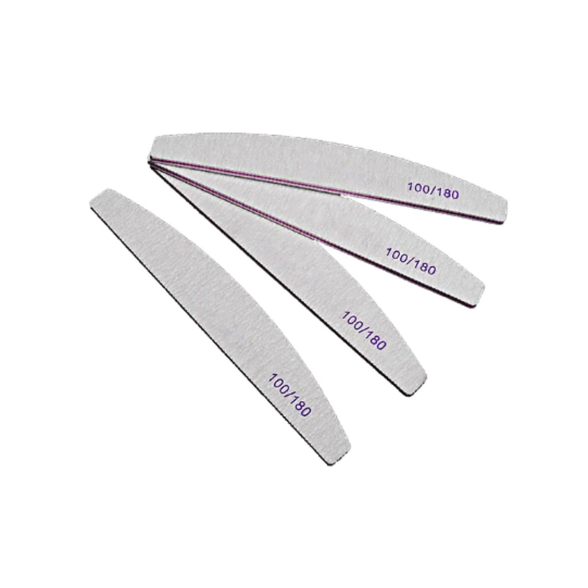 GENERICO - Pack 3 Limas 100/180 Uñas Manicure Pedicure