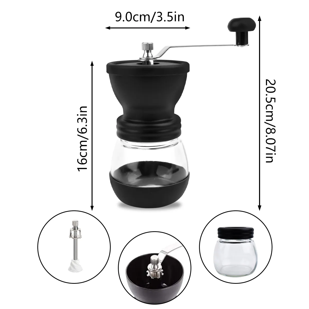 YAYKO - Molinillo De Café Moledor Manual De Granos Café Y Semillas