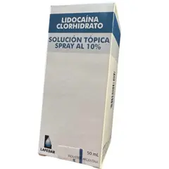 GENERICO - LIDOCAINA SPRAY 10%  50 ML con dosificador, de LABORATORIOS LAFEDAR.