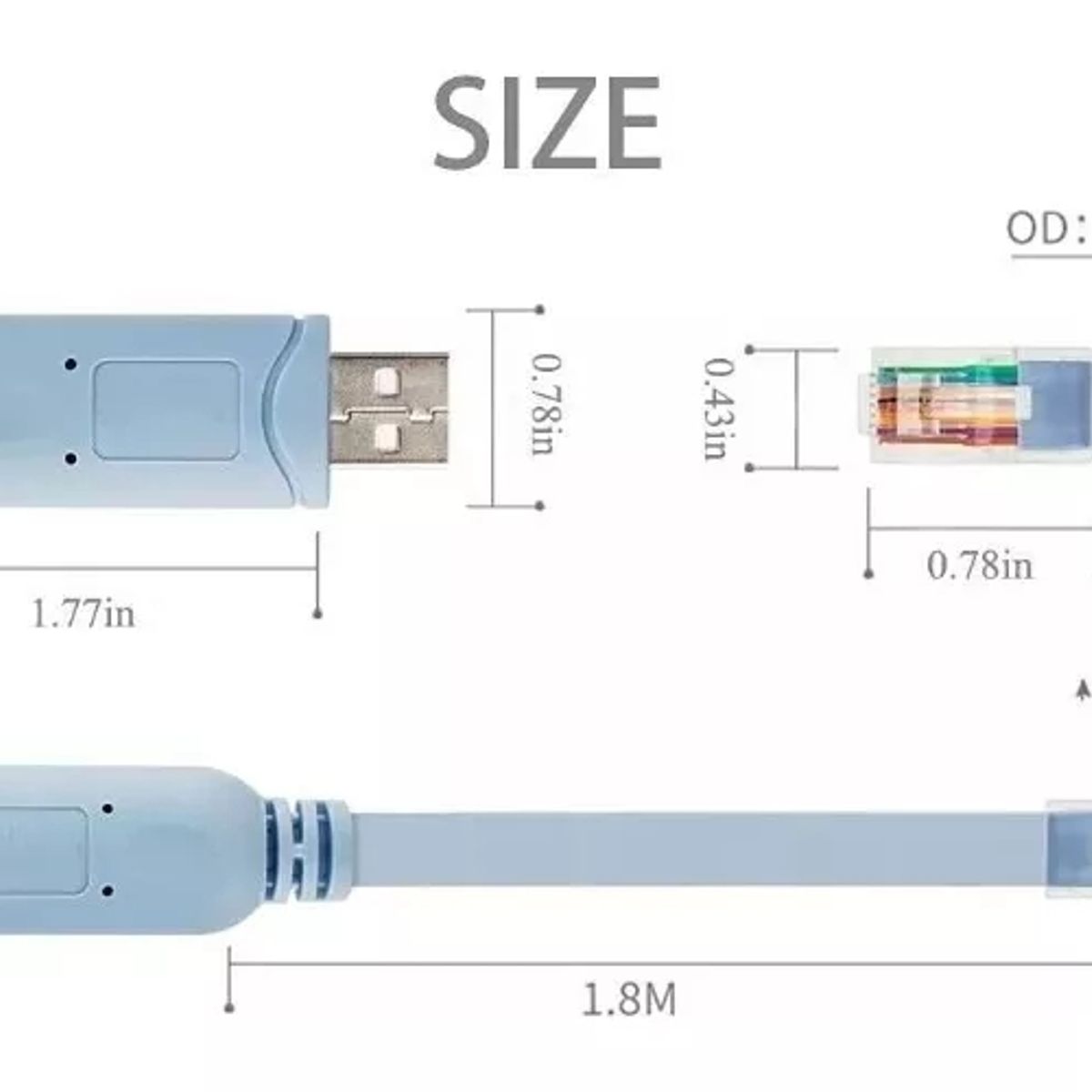 KUANGYE - Cable Rj45 Macho A Usb Hembra Consola Cisco Ethernet Cat E5