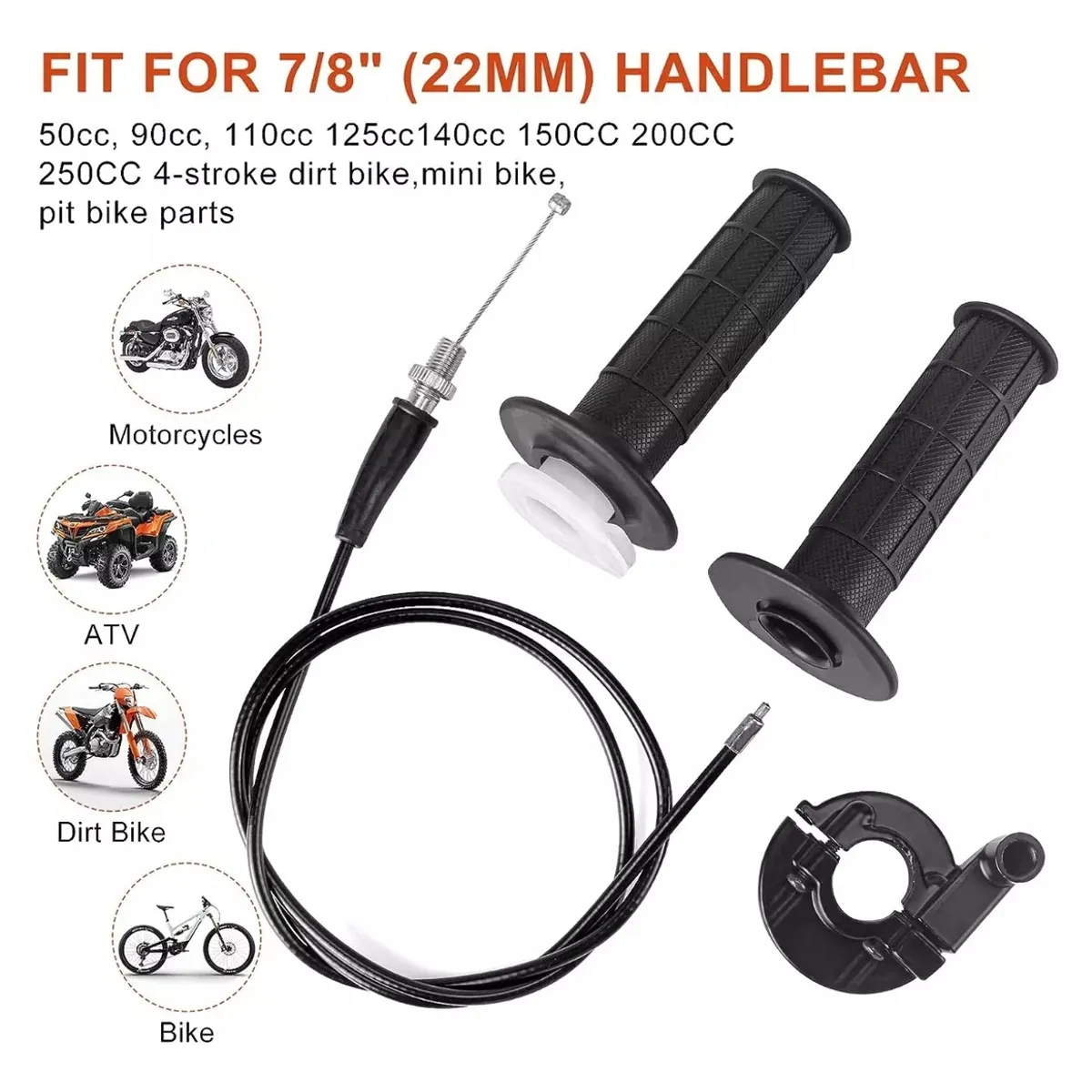 KUANGYE - Kit De Acelerador Moto Atv  Pit Bike puños Carro Cable