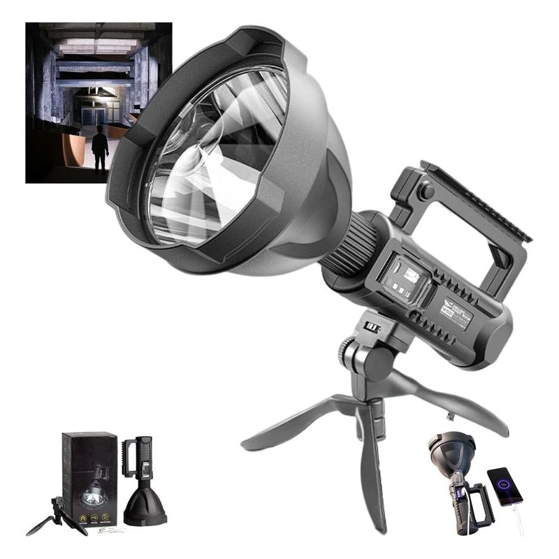 GENERICO - Foco Linterna Led Usb Recargable  Tripode Largo Alcance