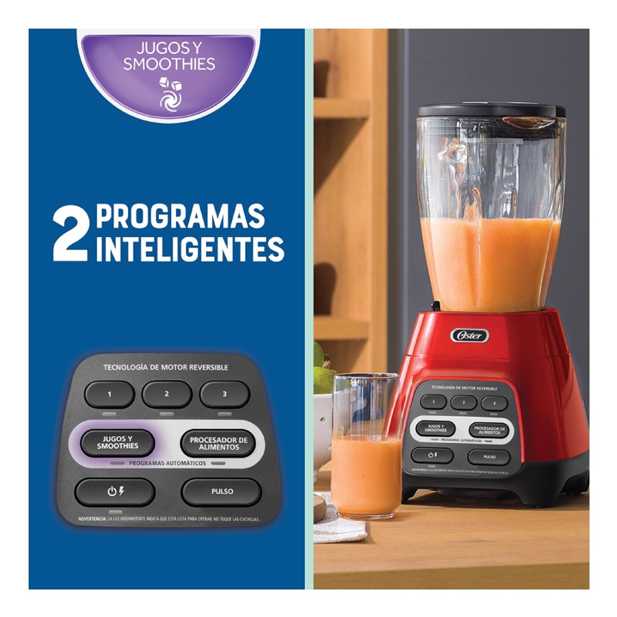 OSTER - Licuadora Oster® Reversible Vaso BlendNgo Blstpyg1310rbg