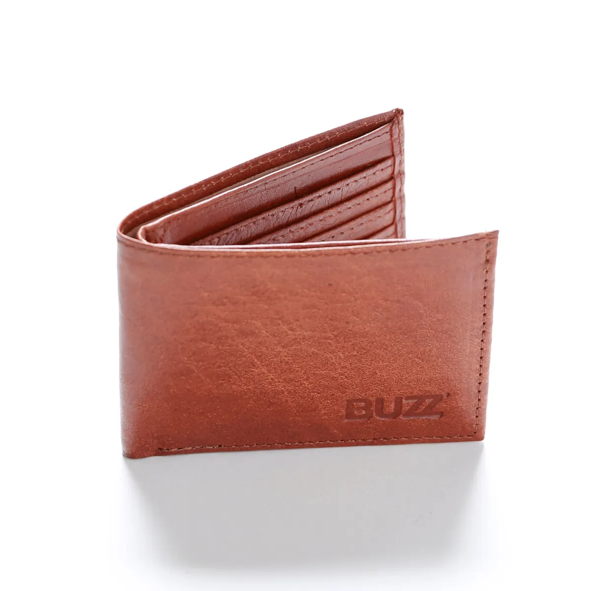 BUZZ - Billetera de Cuero Marron Suela Hombre