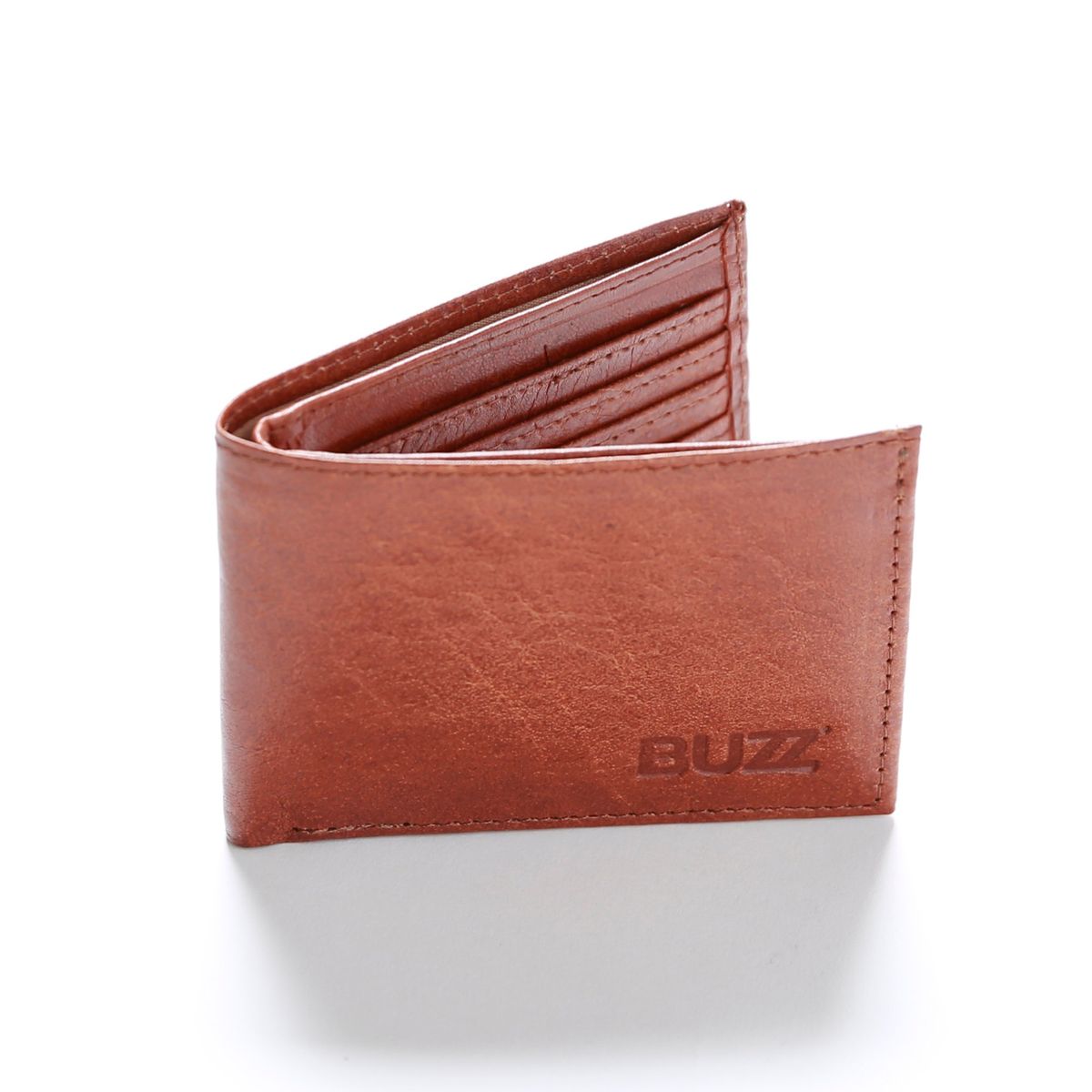 BUZZ - Billetera de Cuero Marron Suela Hombre