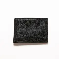 BUZZ - Billetera de Cuero Negro Hombre