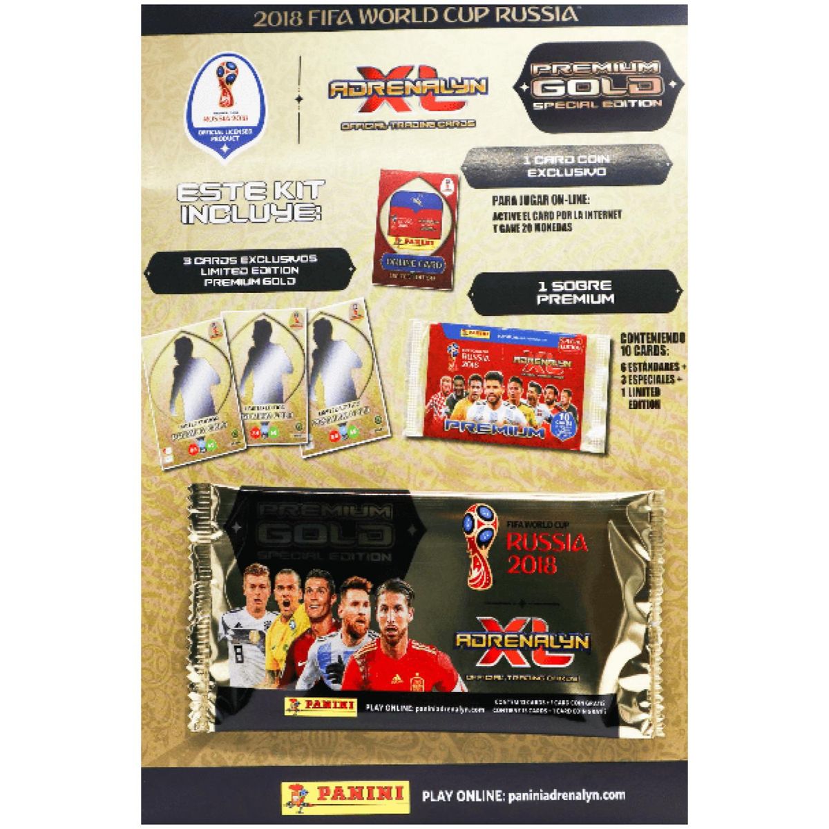 PANINI - SOBRE PREMIUM GOLD - RUSIA WORLD CUP 2018