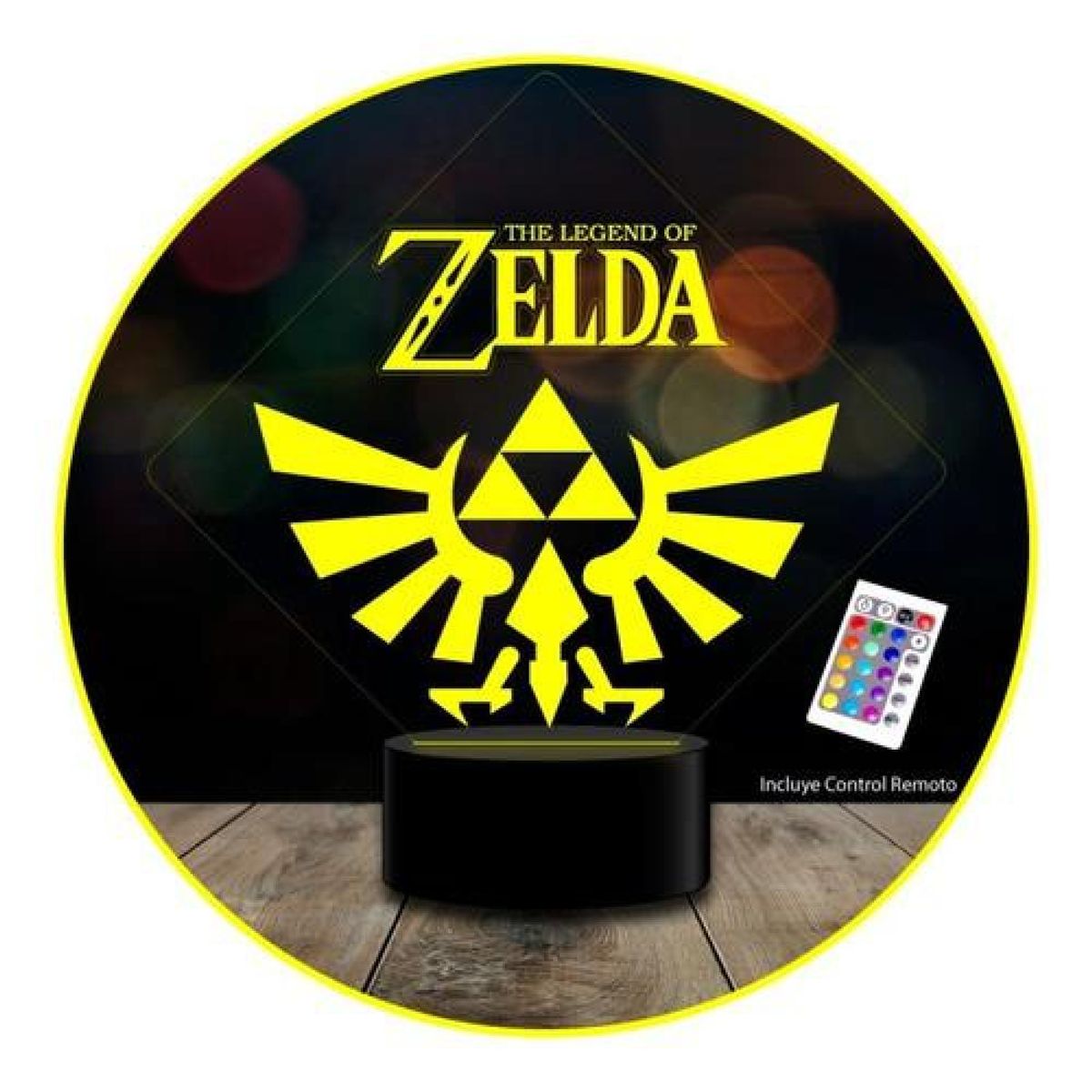 GENERICO - Lampara 3d The Legend Of Zelda C/ Remoto 16 Color