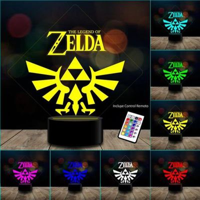 Imagen 2 del producto Lampara 3d The Legend Of Zelda C/ Remoto 16 Color