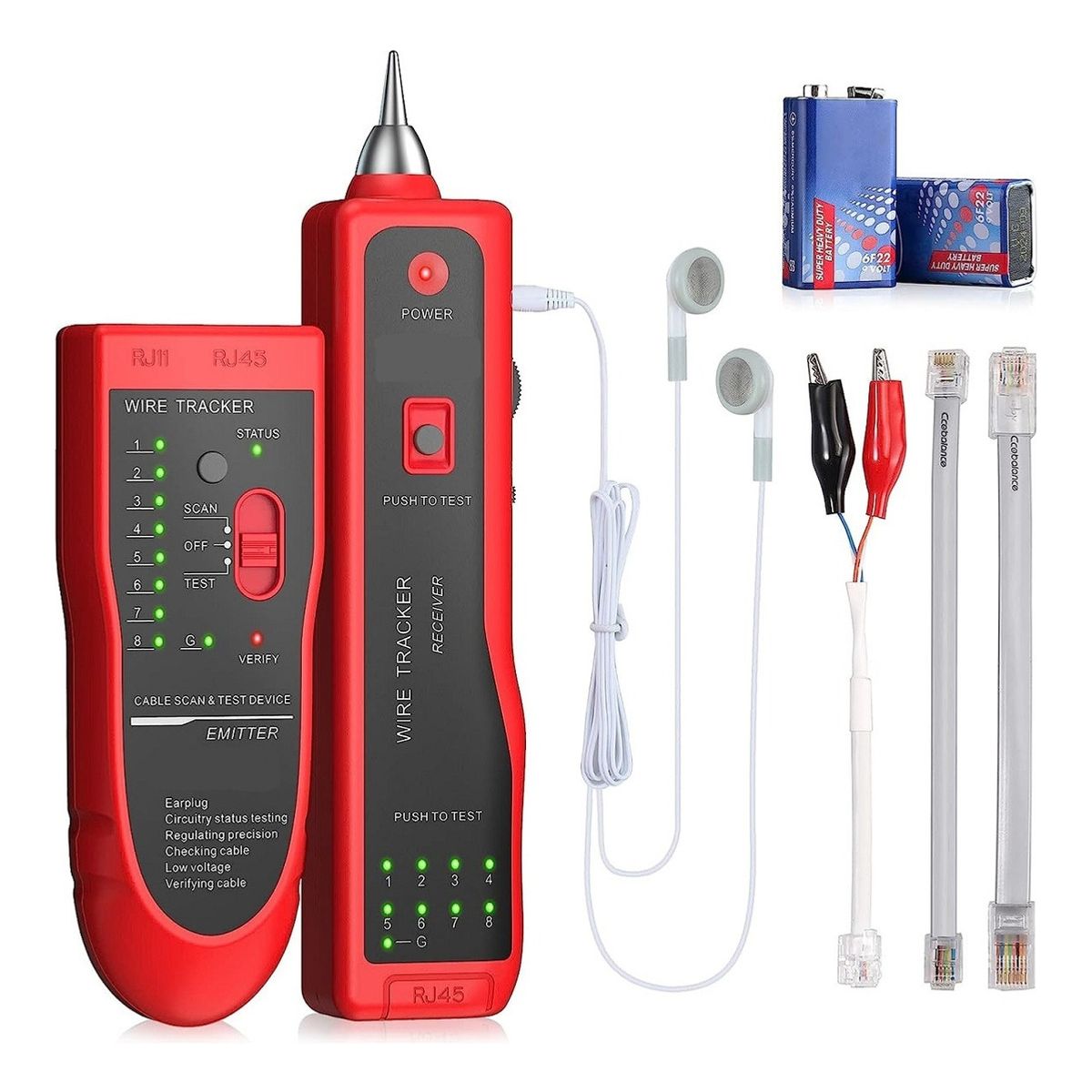 U BUY - Probador De Red Lan Rj45 Tester Wire Tracker Cable Rj11