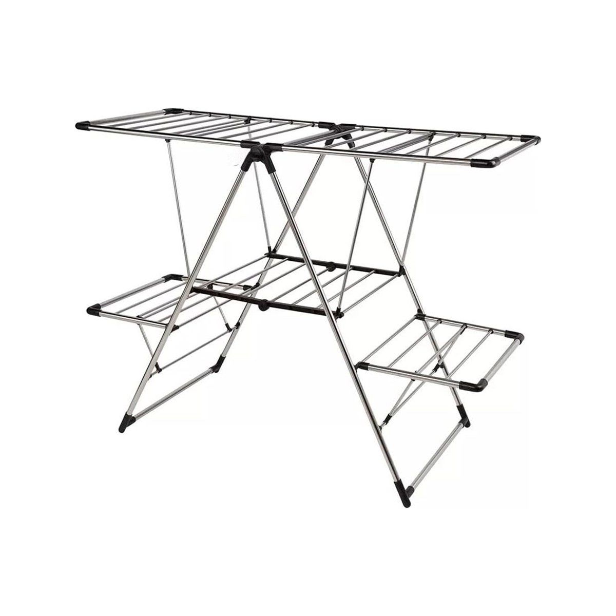 GENERICO - Tendedero plegable 156x61.5x100CM Acero inoxidable Bighouse