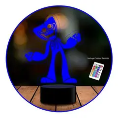 GENERICO - Lampara 3d Huggy Wuggy A Control Remoto 16 Colores