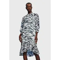 ESPRIT - Vestido Midi De Gasa Y Volados Mujer