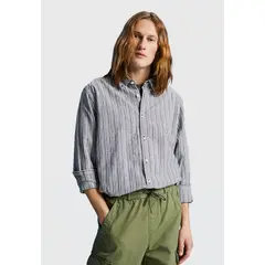 ESPRIT - Polera Lino Hombre A Rayas