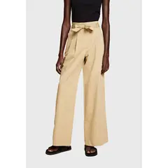 ESPRIT - Pantalón De Pierna Ancha Con Lazo Mujer
