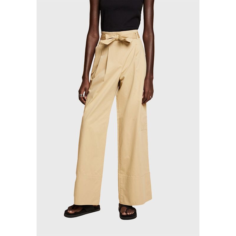 ESPRIT - Pantalón De Pierna Ancha Con Lazo Mujer Esprit ESPRIT