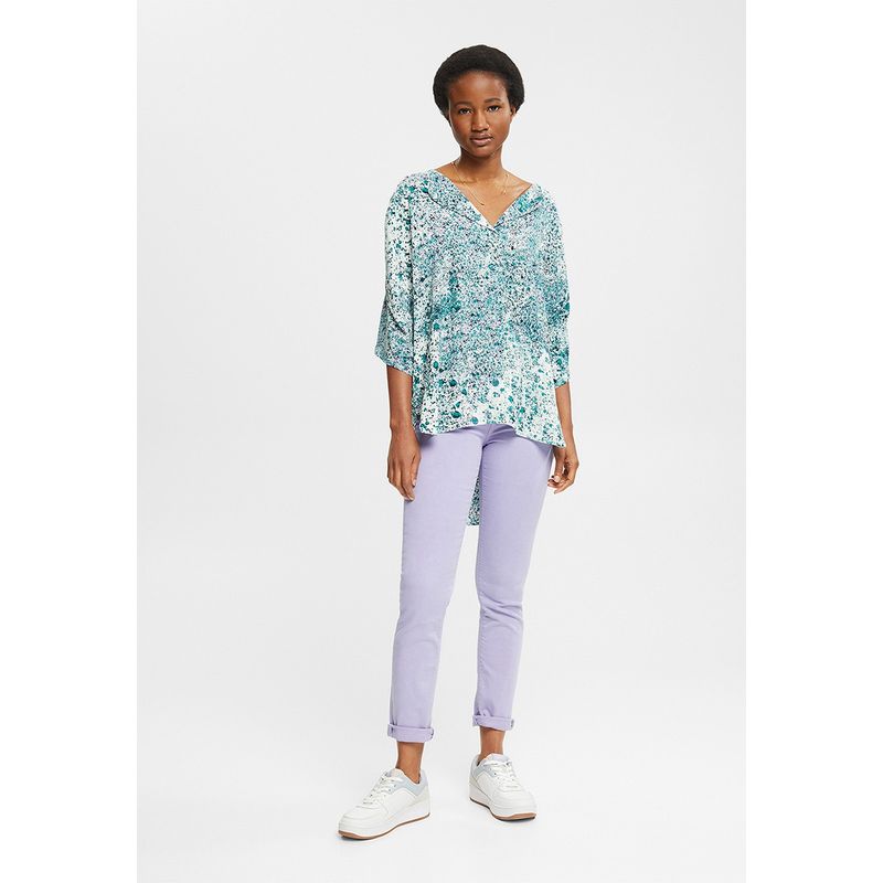 ESPRIT - Blusa De Satén De Viscosa Estampada Mujer Esprit ESPRIT