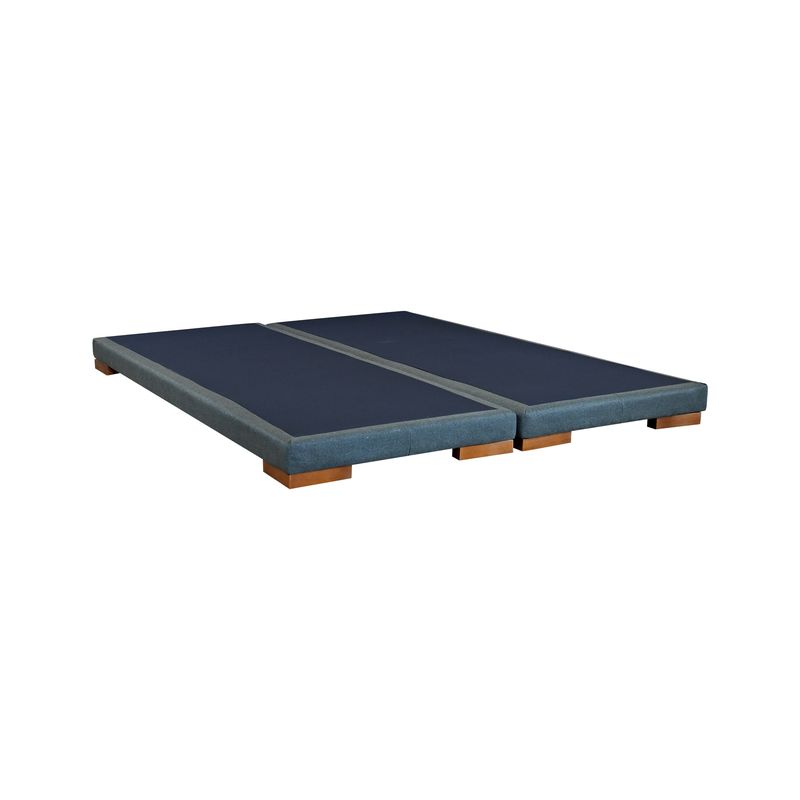 BLOCCARE - Base de Cama 2 plazas Dividida 190 cm / 8 cm - Pata 4,5 cm