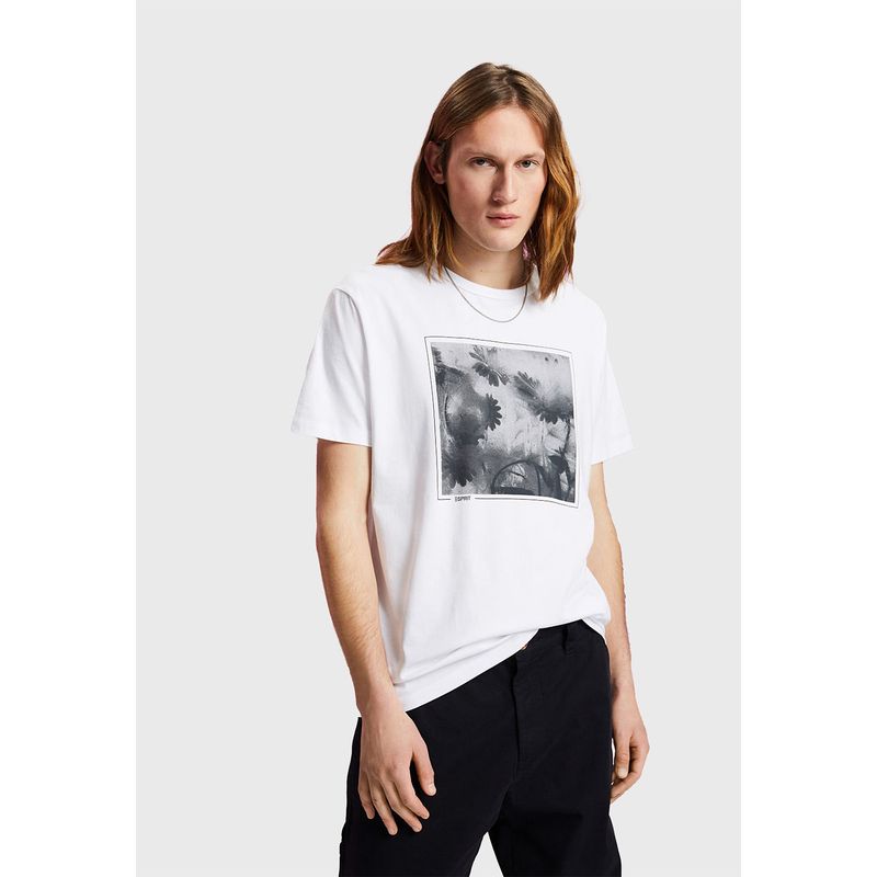 ESPRIT - Polera De Algodón Sostenible con Estampado Hombre Esprit ESPRIT