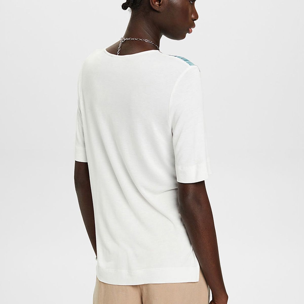 ESPRIT - Polera Estampada De Viscosa Cuello En V Mujer Esprit ESPRIT