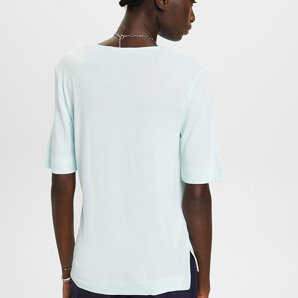 ESPRIT - Polera Estampada De Viscosa Cuello En V Mujer Esprit ESPRIT