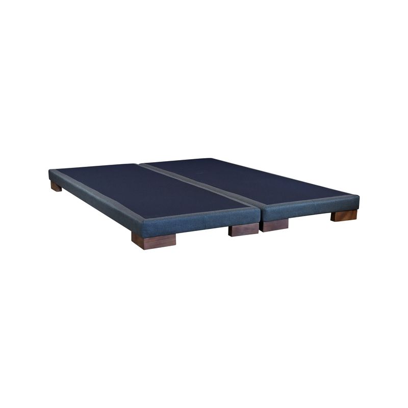BLOCCARE - Base de Cama 2 Plazas Dividida de 190 cm / 8 cm - Patas 6,5 cm