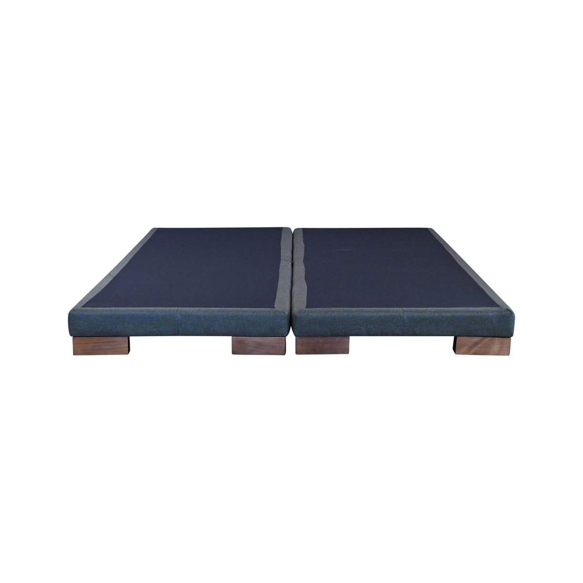 BLOCCARE - Base de Cama 2 Plazas Dividida de 190 cm / 8 cm - Patas 6,5 cm