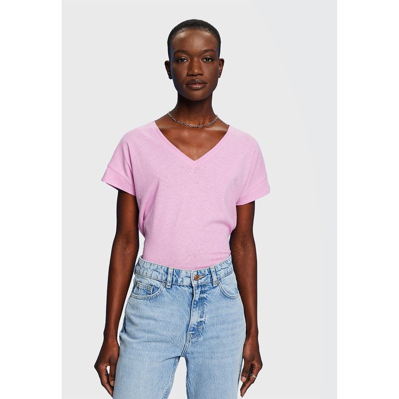 ESPRIT - Polera Clasic Escote En V Mujer Esprit ESPRIT
