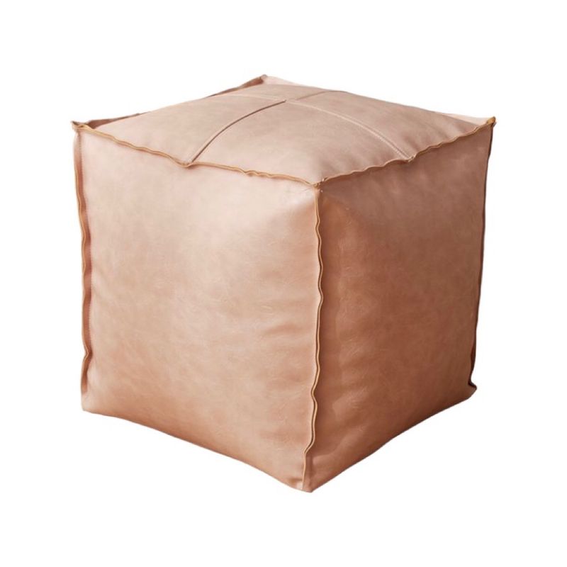 TODOHOGAR SANTIAGO DE CHILE - Pouf de ecocuero cuadrado Rosado 45cm